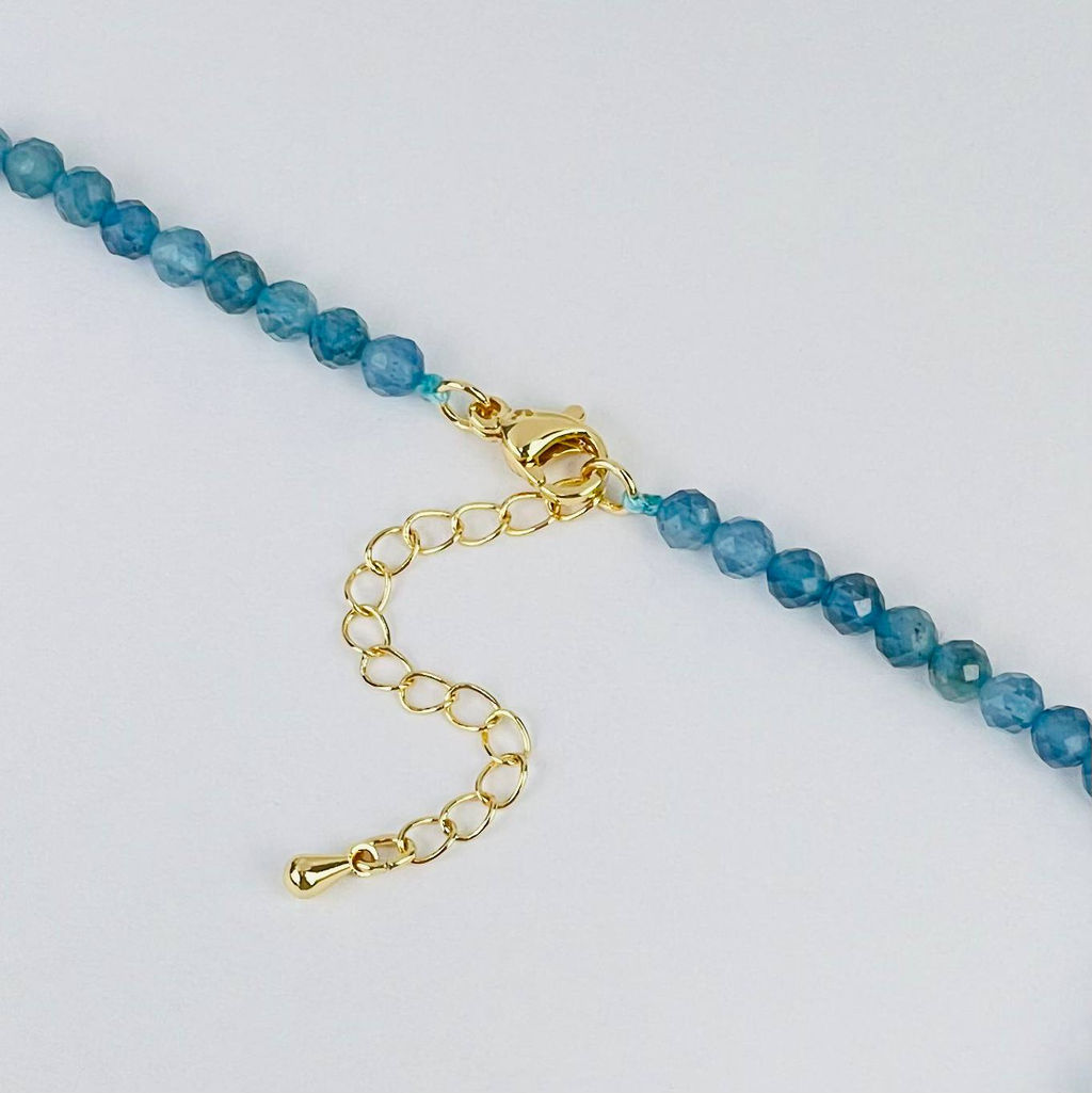 Колье из Аквамарина и Жемчуга 42 см +