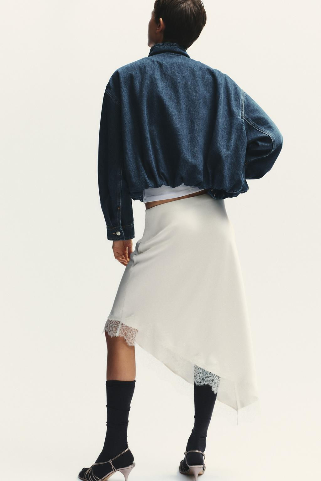 SATIN LACE SKIRT - Zara фото 6