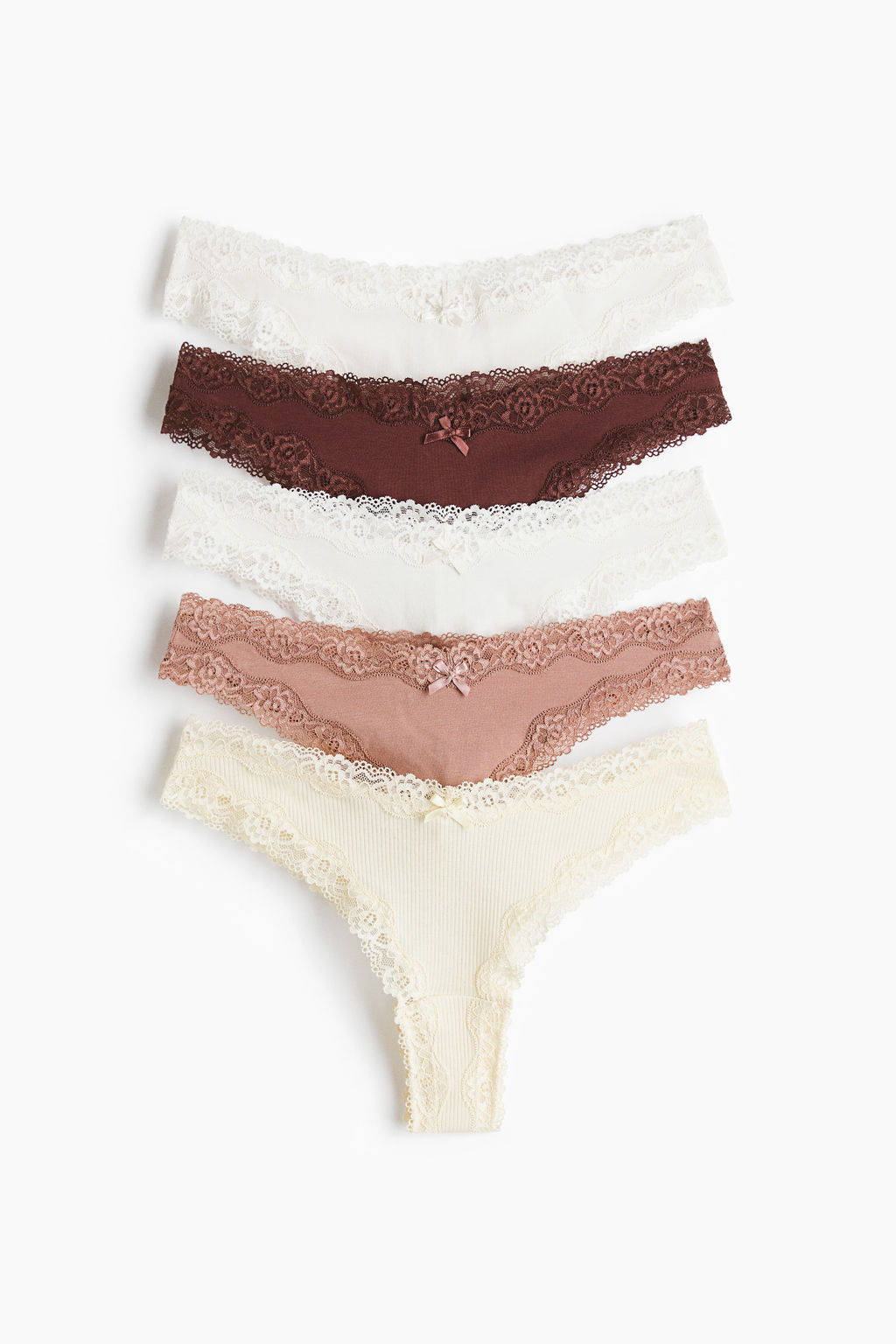 Pack de 5 bragas Brazilian de algod?n y encaje - H&m фото 5