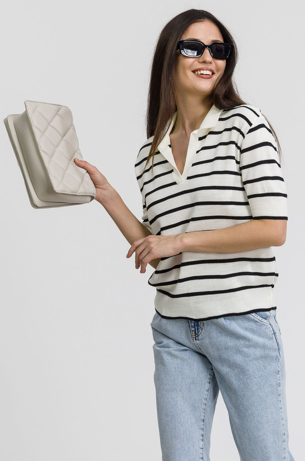 Футболка поло женская вязаная Happy Fox