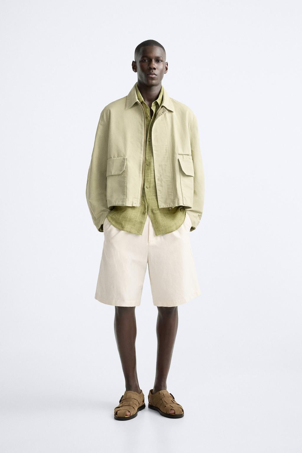 CROPPED FIT JACKET WITH POCKETS - Zara фото 2