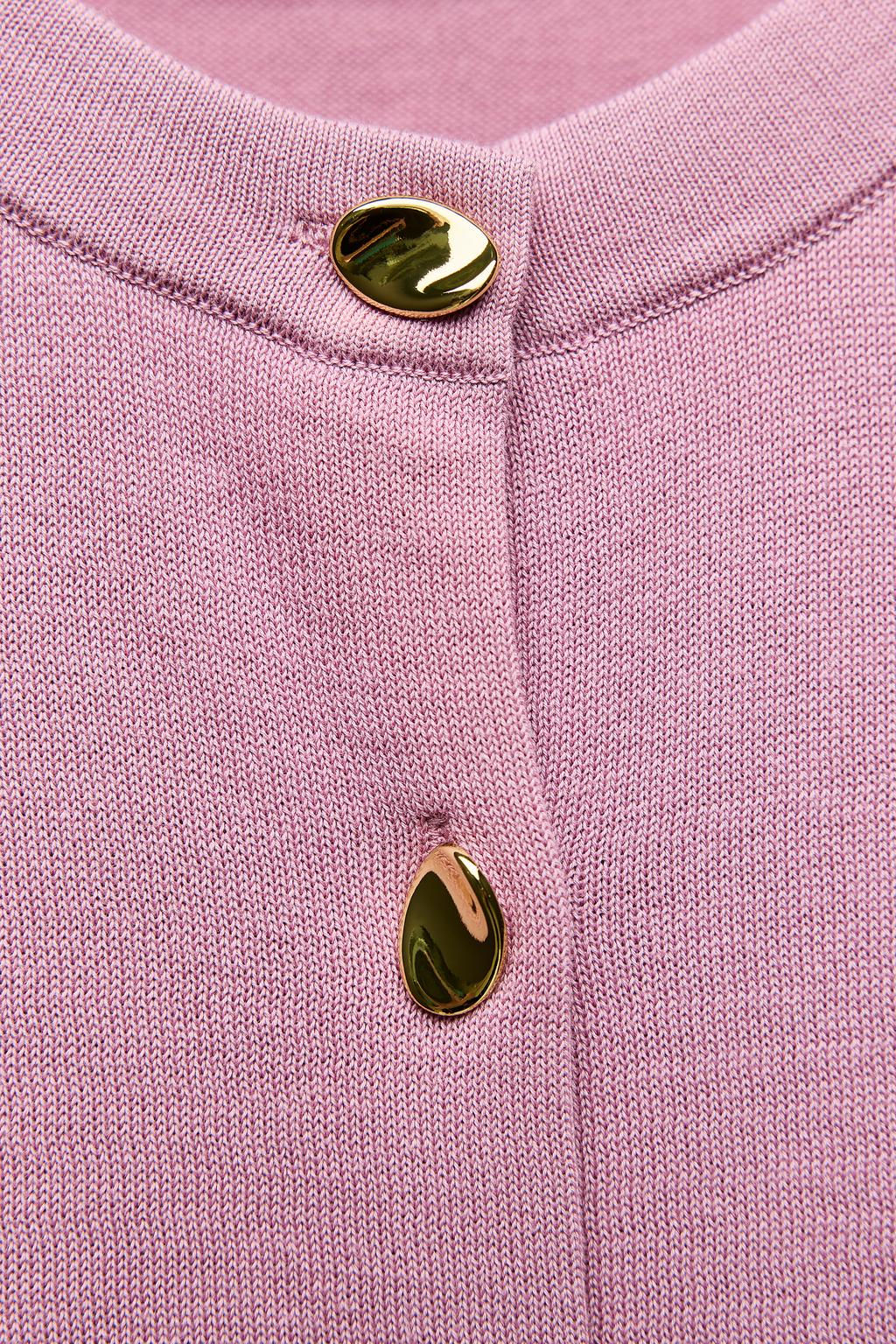 PLAIN KNIT CARDIGAN WITH GOLD BUTTONS - Zara фото 11