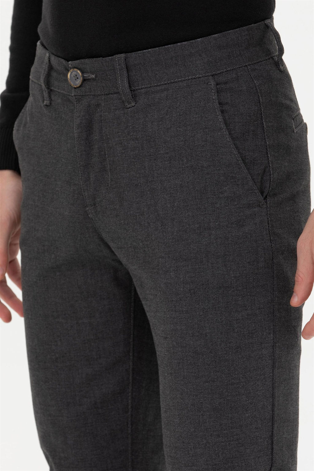 Мужские брюки из плотной ткани антрацитового цвета Неожиданная скидка в корзине - U.s. polo assn фото 5