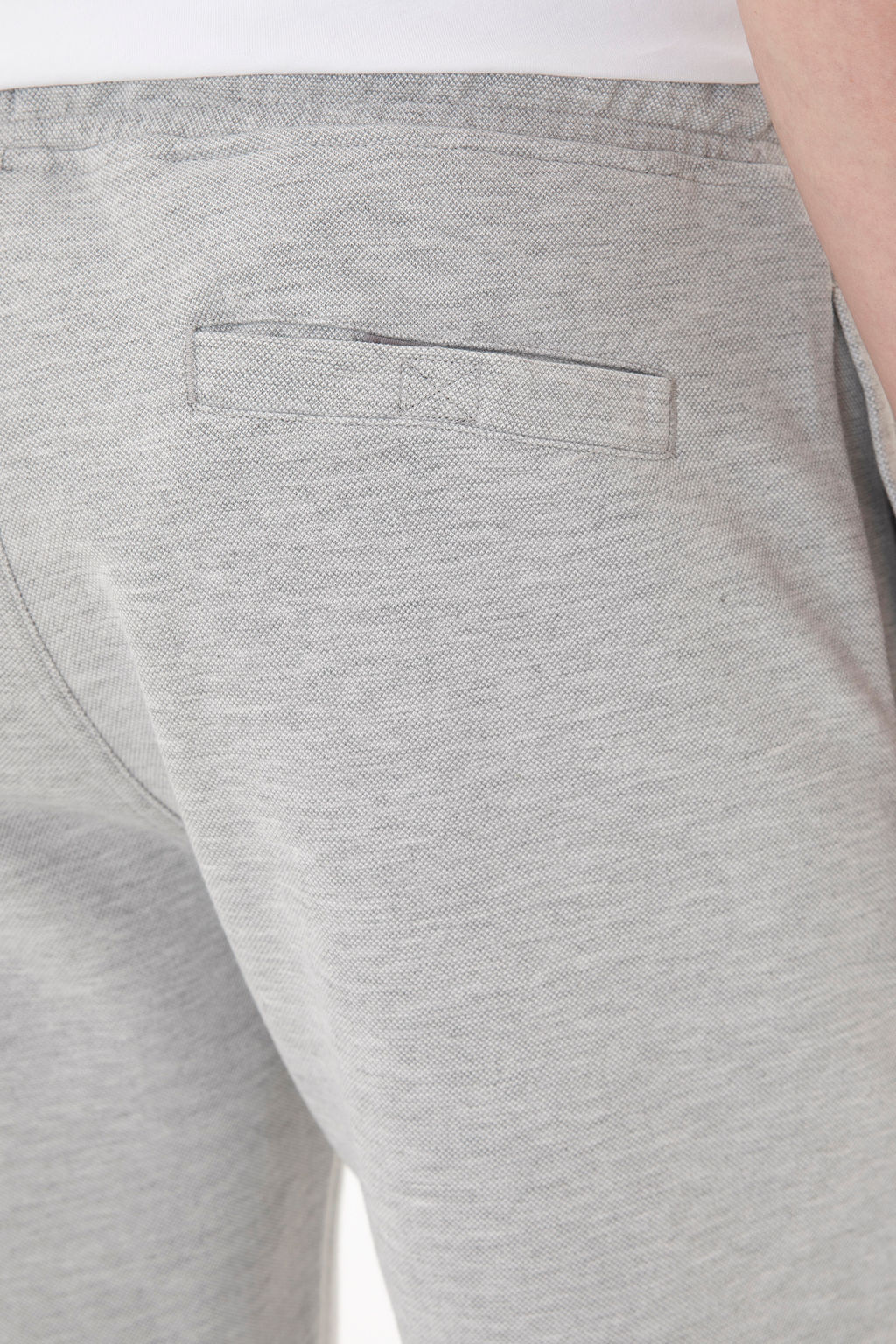 Мужские серые меланжевые вязаные шорты - U.s. polo assn фото 7