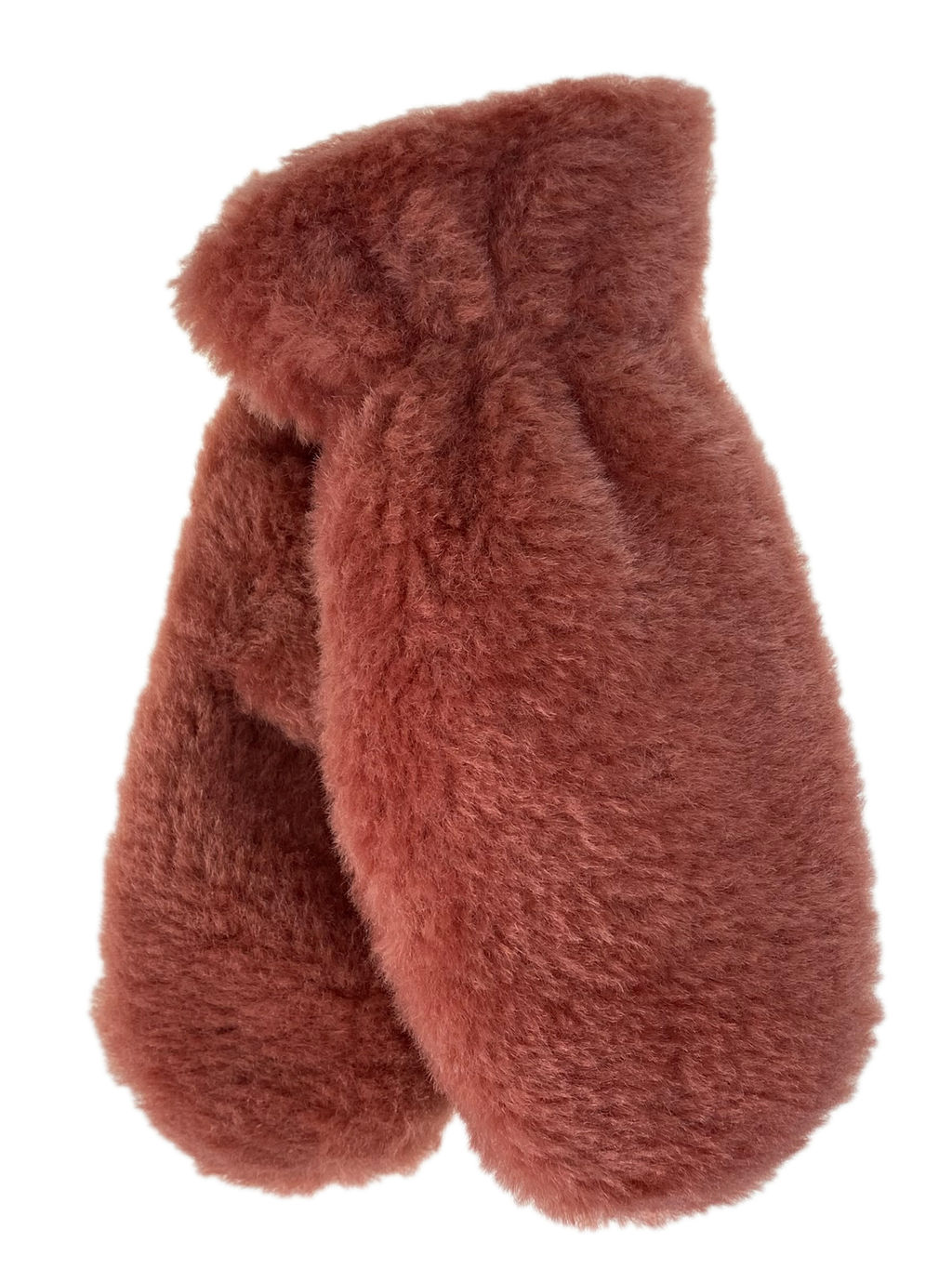 Зимние женские варежки с подкладом из искусственного меха, цвет шоколад - Greta фото 5