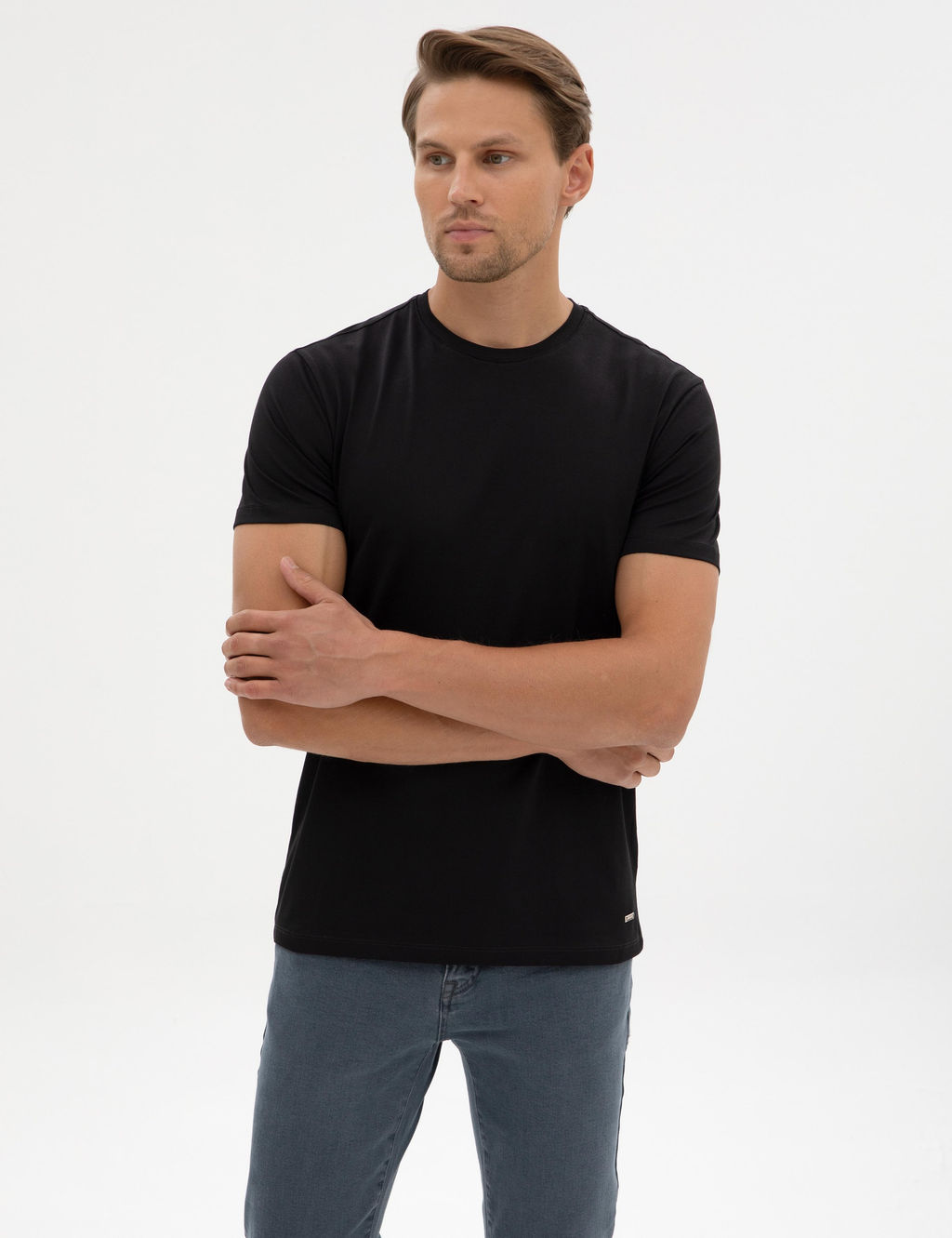 Siyah Slim Fit Basic Ti__rt - Pierre cardin фото 3