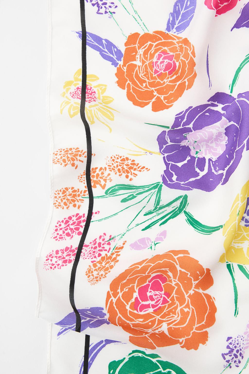 PRINTED SATIN SCARF - Zara фото 6