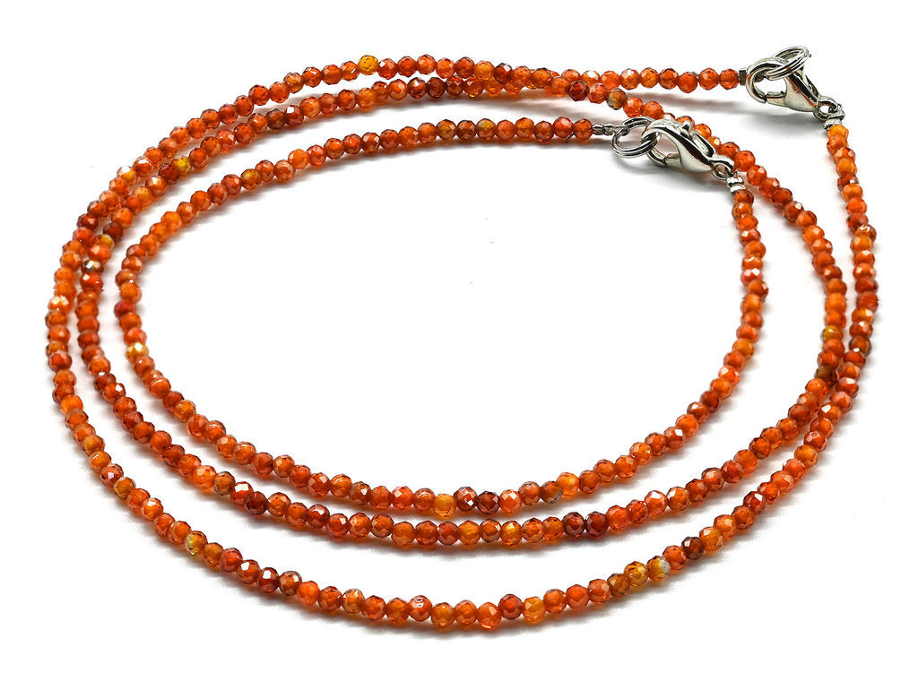 Чокер и браслет из фианитов шарик 2мм цвет фиолетовый, 45см, 17см - Радуга камня фото 3