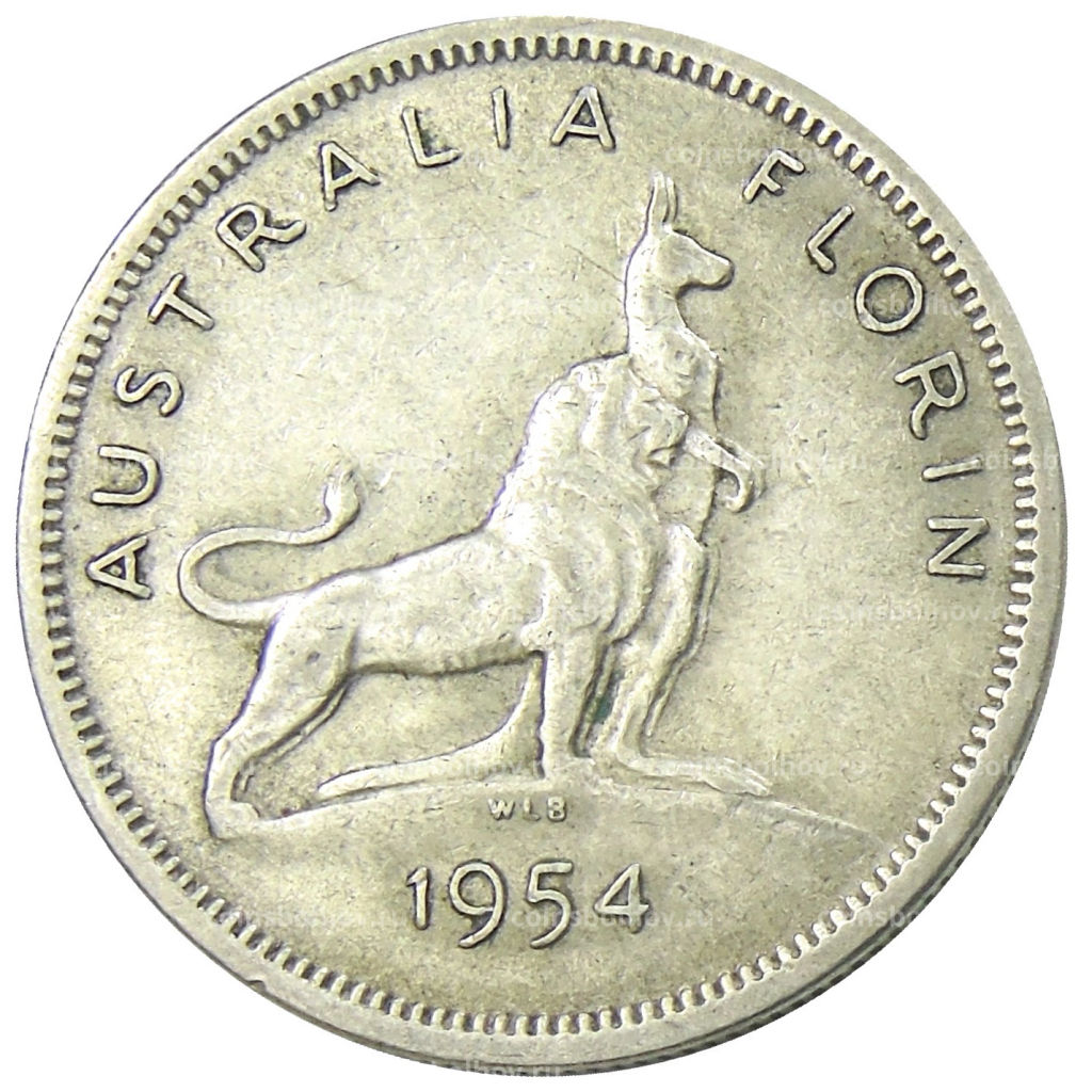 1 флорин (2 шиллинга) 1954 года Австралия  Королевский визит Елизаветы II