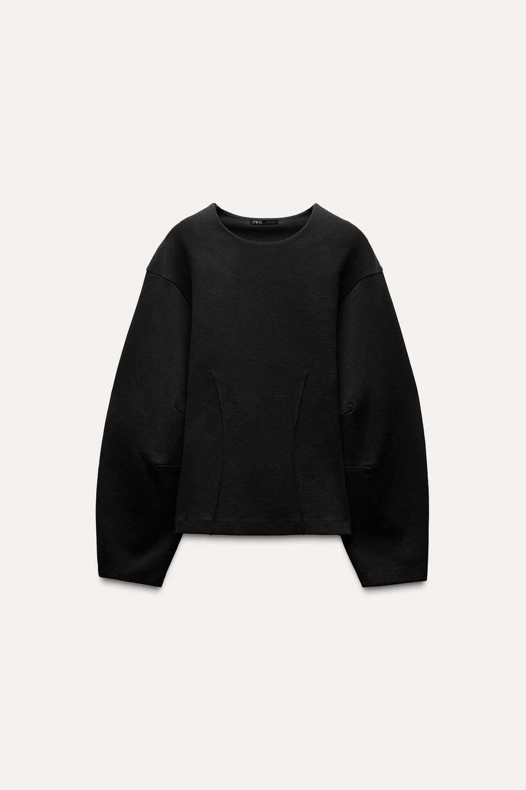 FITTED INTERLOCK SWEATSHIRT - Zara фото 10