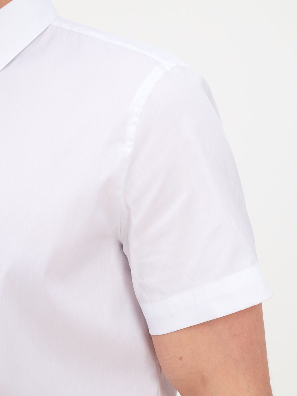 Сорочка мужская короткий рукав GREG 113/207/0072/ZN/1p STRETCH  фото 6