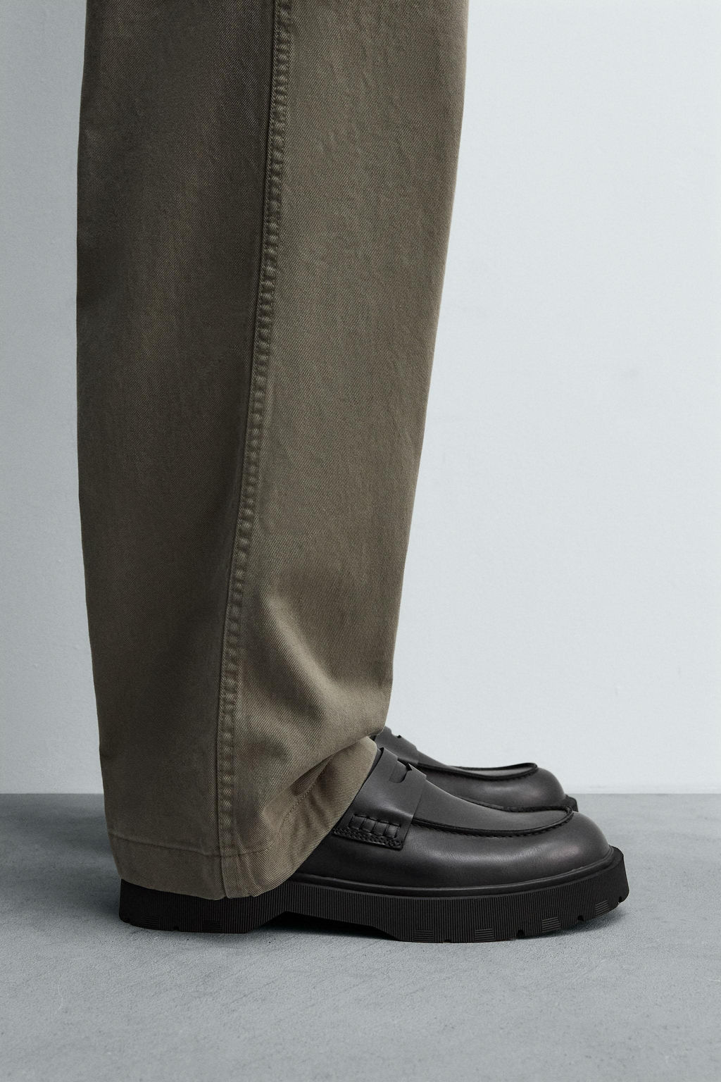 LEATHER PENNY LOAFERS - Zara фото 7