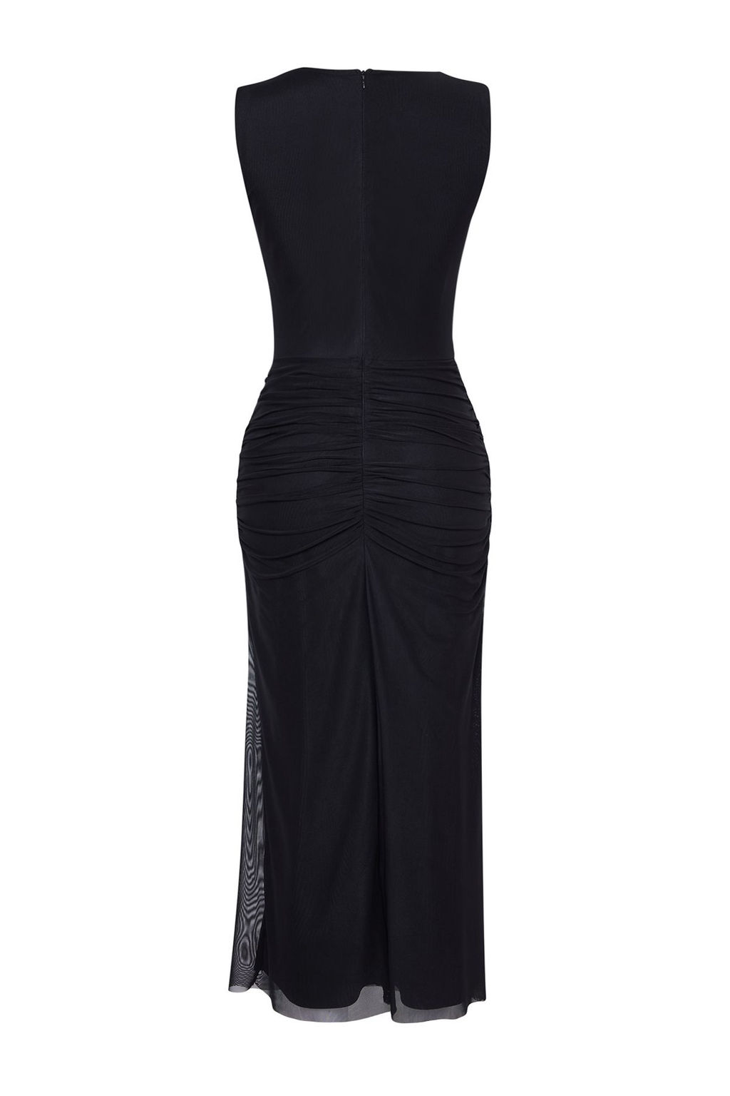 TRENDYOLMILLA Siyah Degaje Yaka Aksesuar Detayl? Astarl? Tul Orme S?k Elbise TPRSS25EL00042  фото 8