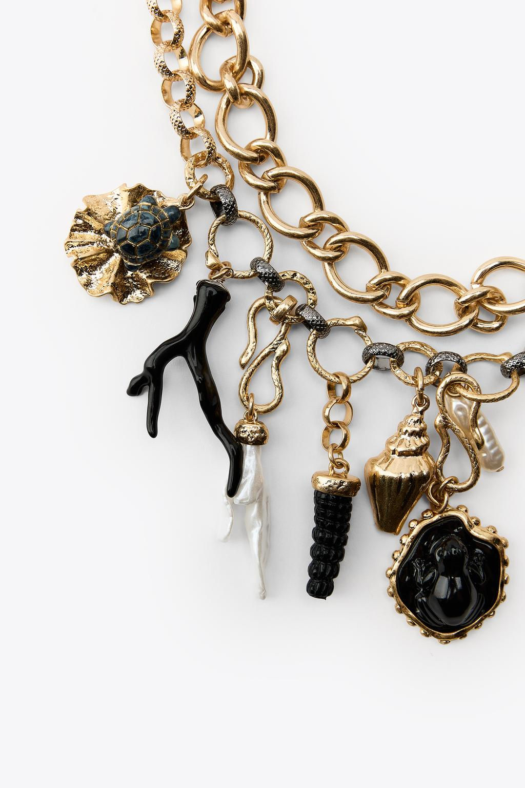 PACK OF 2 NECKLACES WITH MEDALS AND CHARMS - Zara фото 4