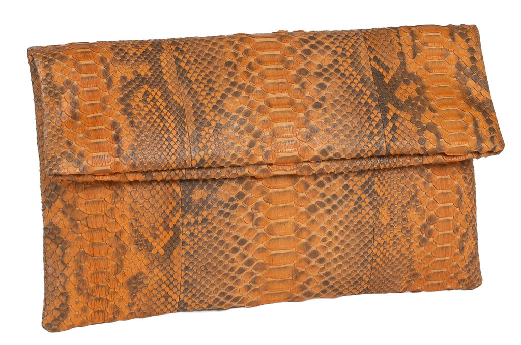Клатч женский из кожи питона