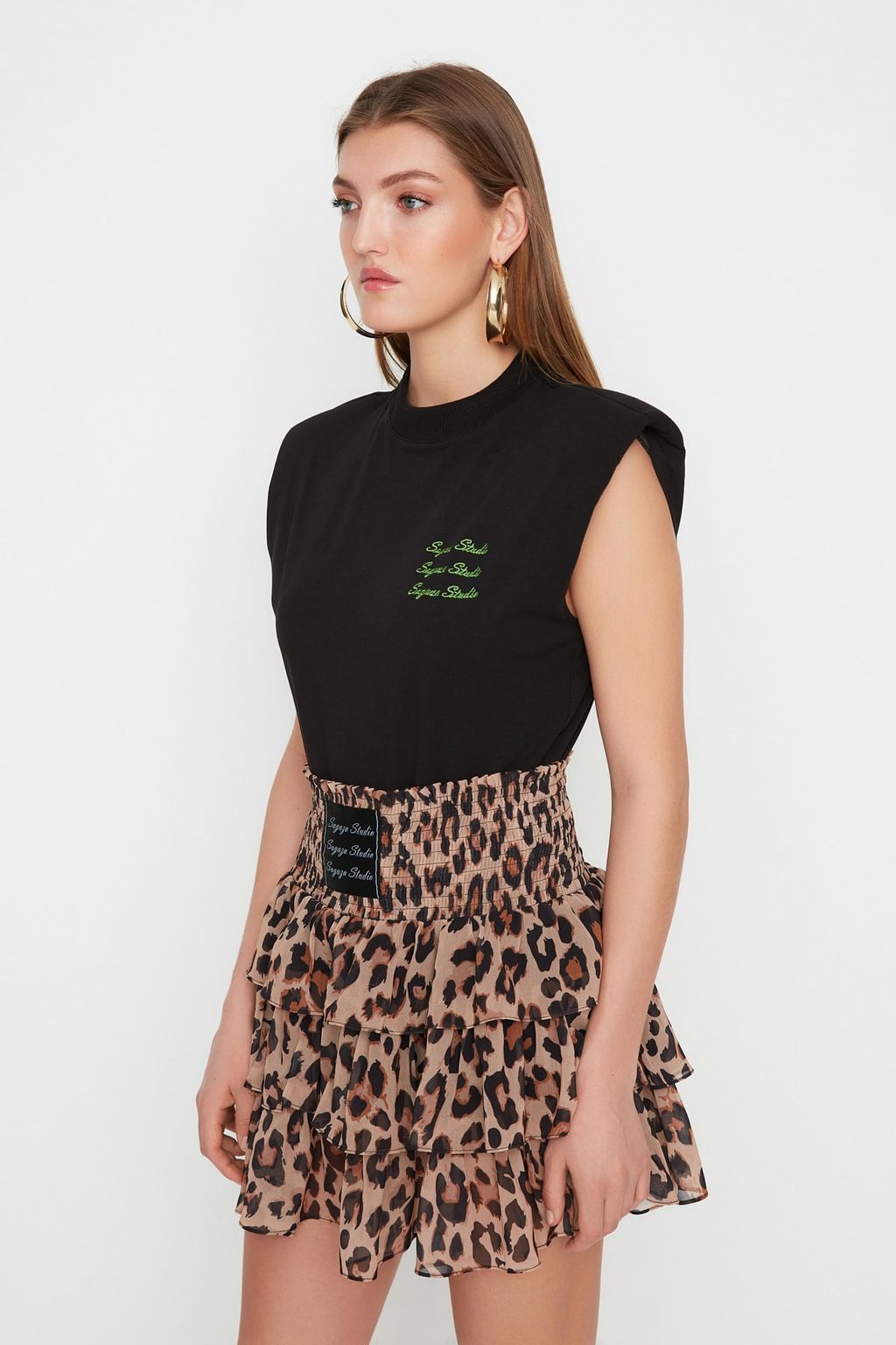 TRENDYOLMILLA X Sagaza Studio Siyah Orme Body TPRSS22BD00001 фото 4