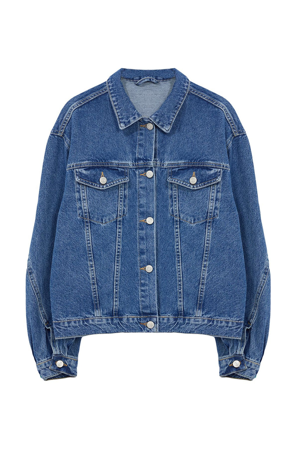 Mavi Kolu Dikis Detayl? Oversize Denim Ceket TWOAW25CE00015 - Trendyolmilla фото 6