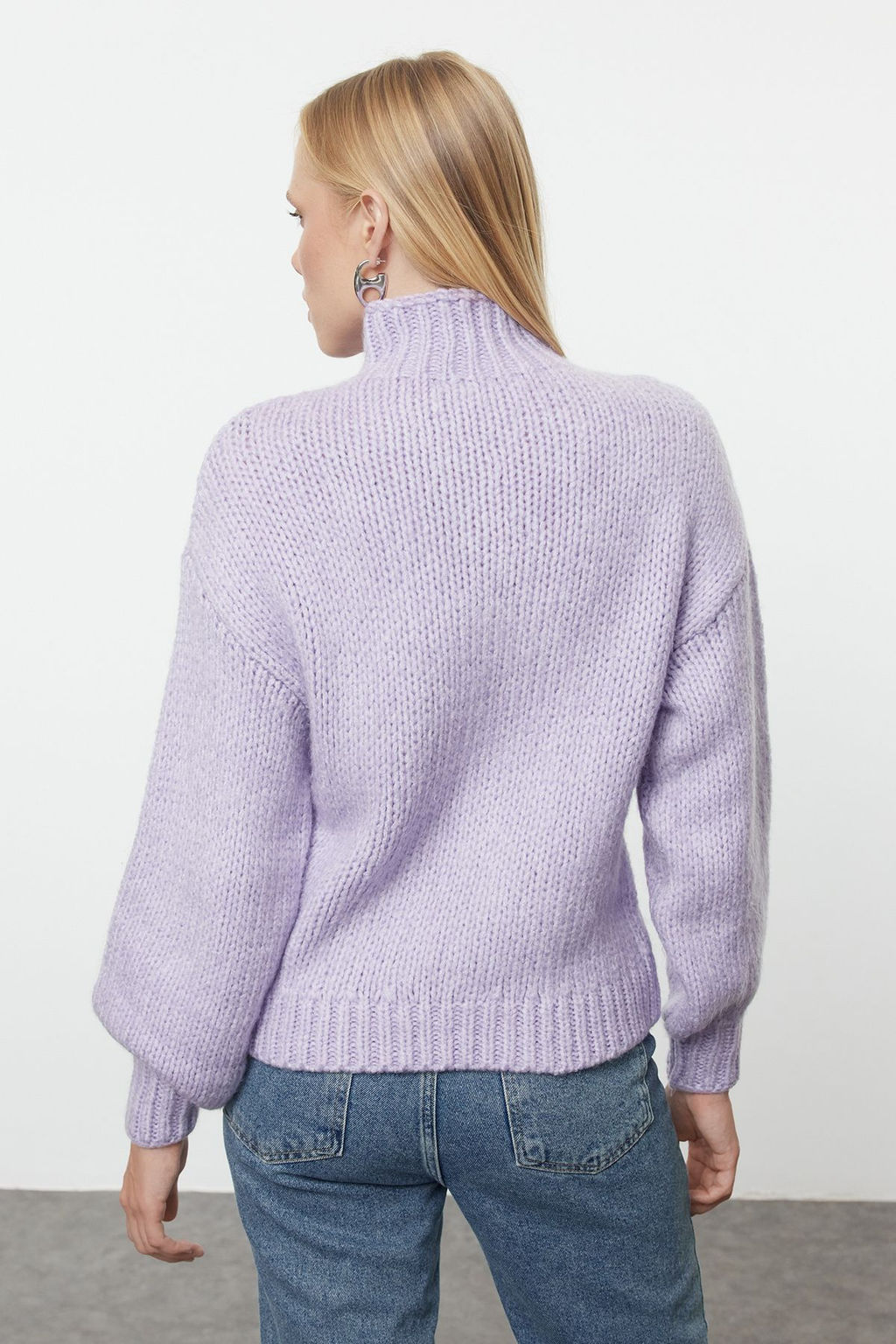 TRENDYOLMILLA Mint Genis Kal?p Yumusak Dokulu Basic Triko Kazak TWOAW25KZ00058