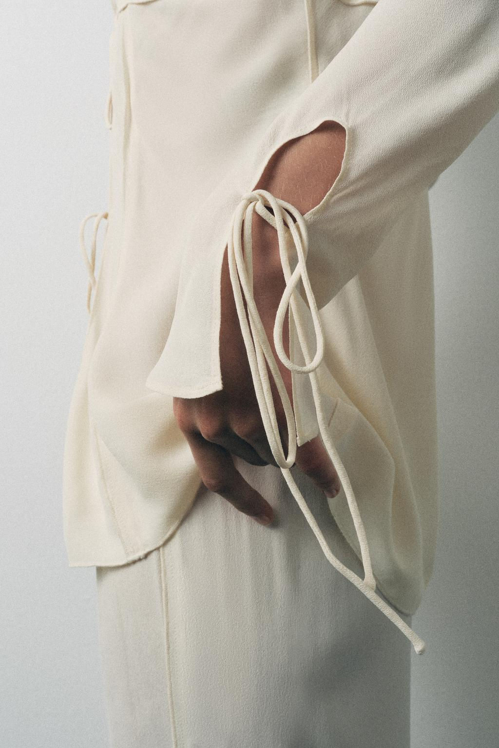 FRONT LACING SHIRT - Zara фото 5