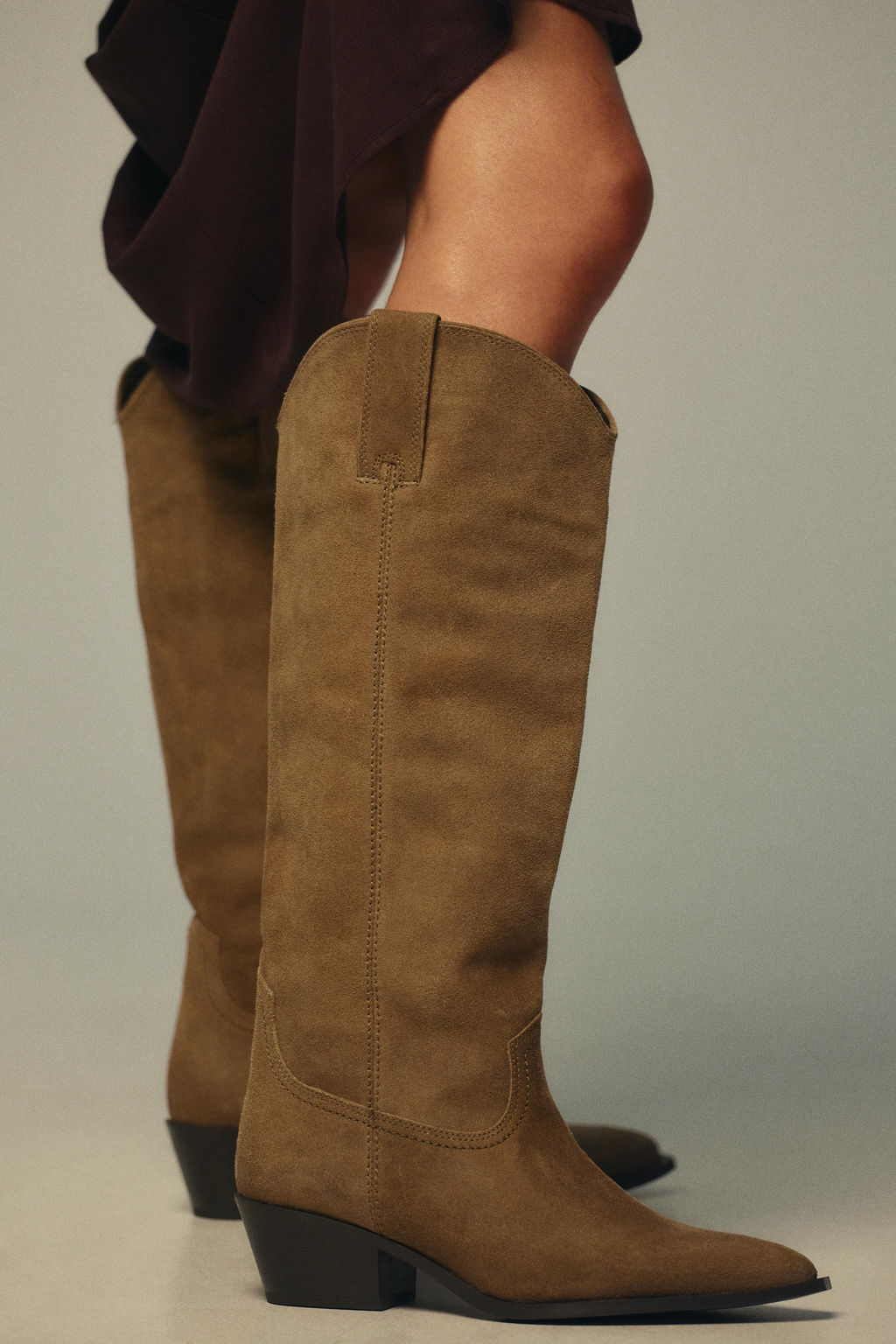 SPLIT SUEDE KNEE-HIGH BOOTS - Zara фото 11