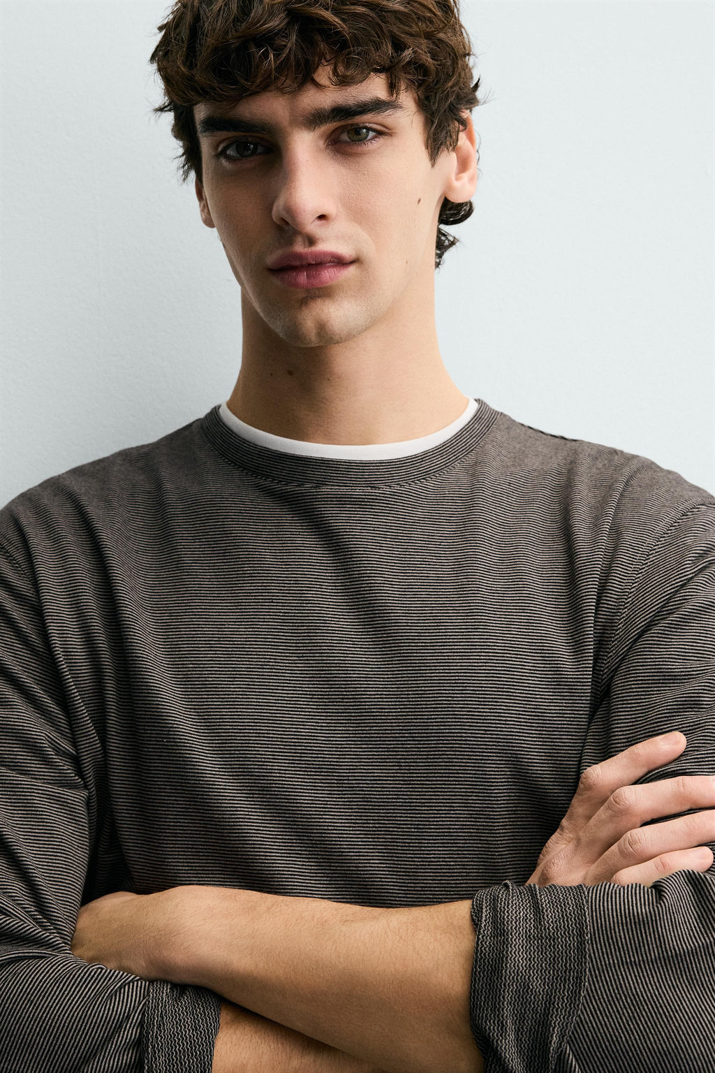 STRIPED LONG SLEEVE T-SHIRT - Zara фото 5