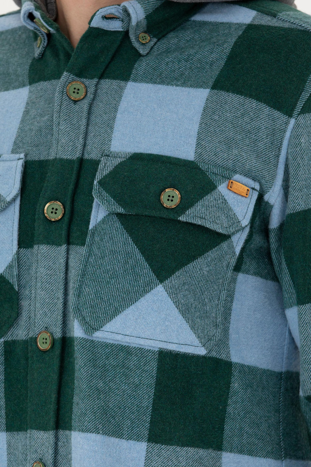 Мужская зеленая рубашка с длинным рукавом - U.s. polo assn фото 21