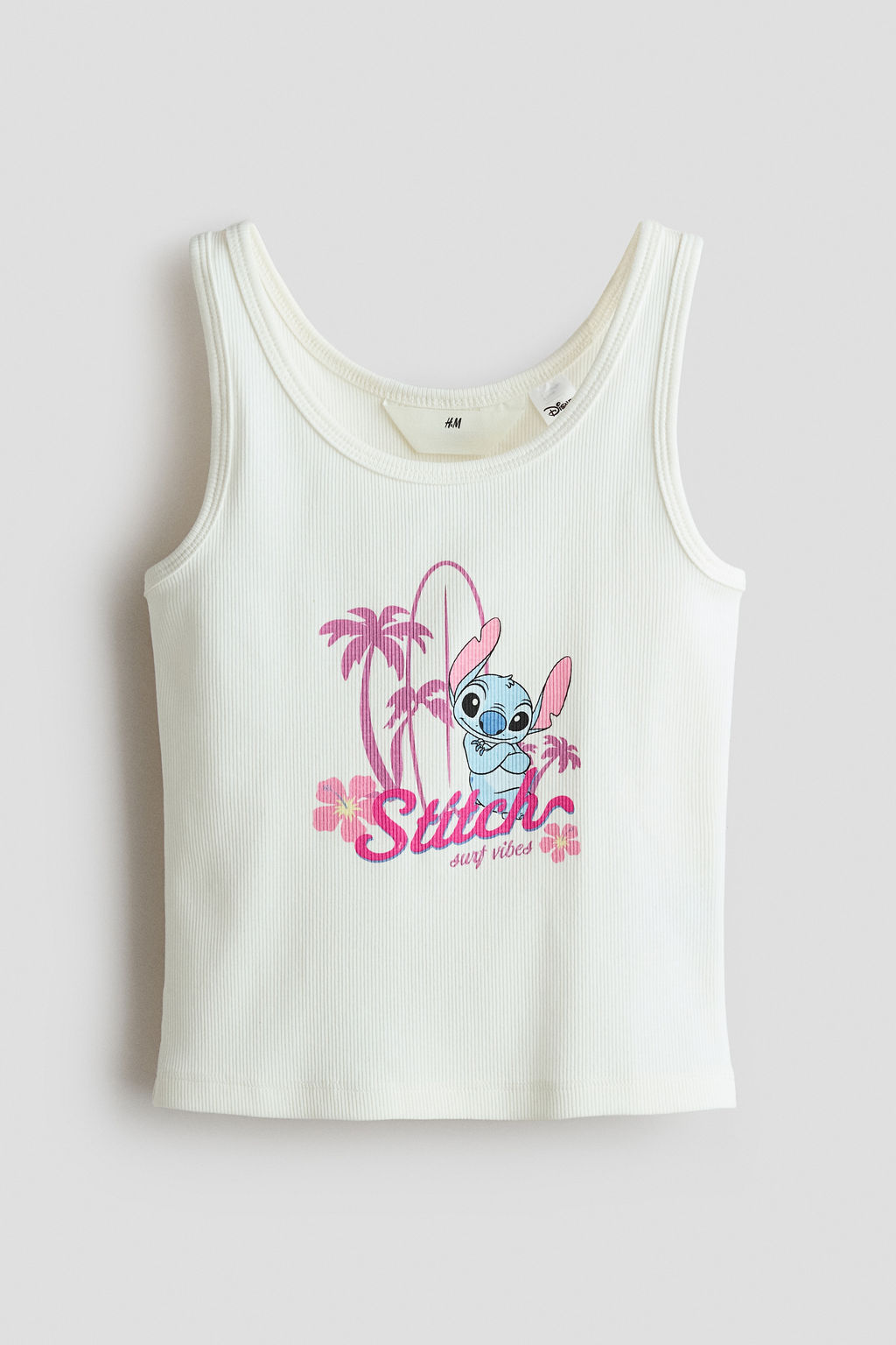 Camiseta acanalada de tirantes con motivo