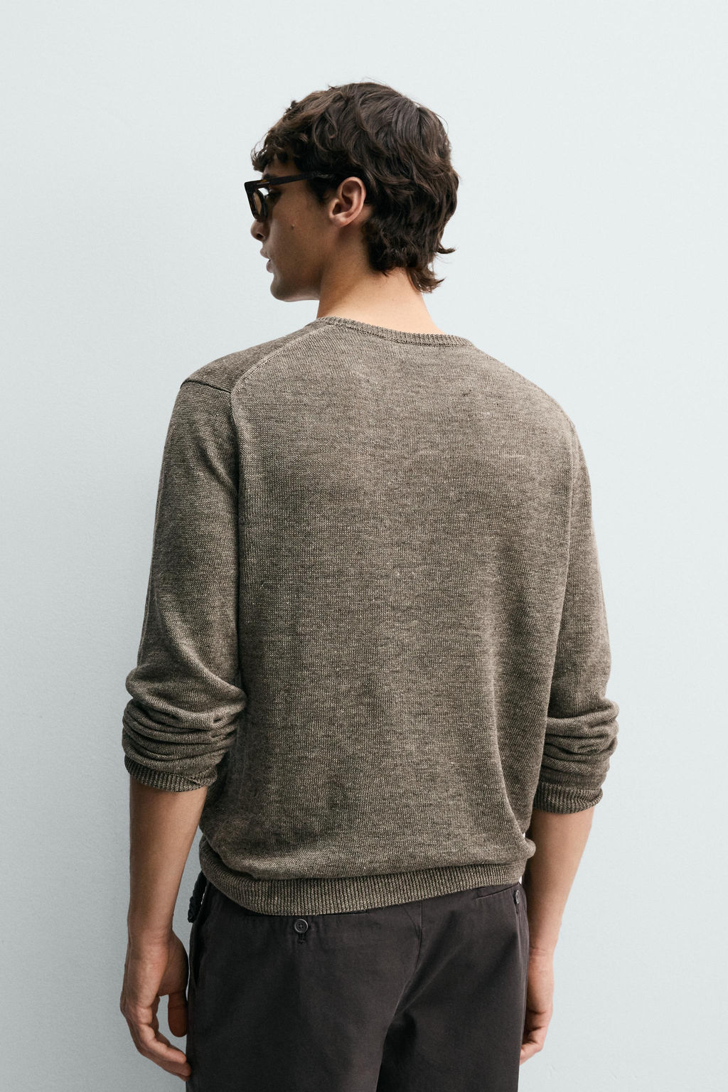 JERSEY REGULAR FIT 100% LINO / Marr?n / Topo - Zara фото 3