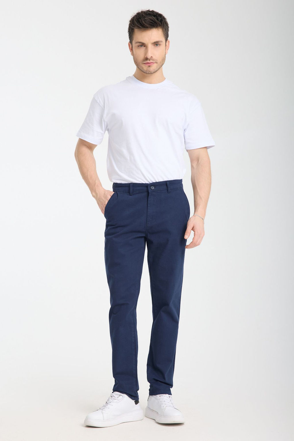 TRENDYOL MAN Lacivert Regular Fit Basic Chino Esnek Gabardin Pantolon TMNSS25PL00019 - Trendyolmilla фото 12