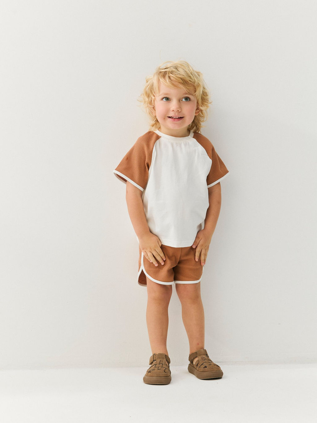 Комплект футболка и шорты Орех из рифленой ткани 0+ - Bungly фото 4