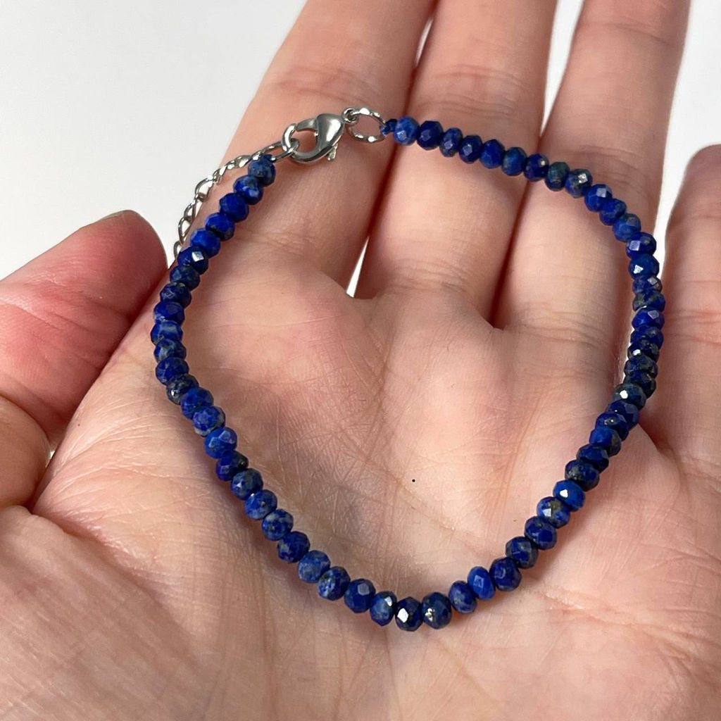 Браслет из Лазурита огранка 19,5 см + - Радуга самоцветов фото 4