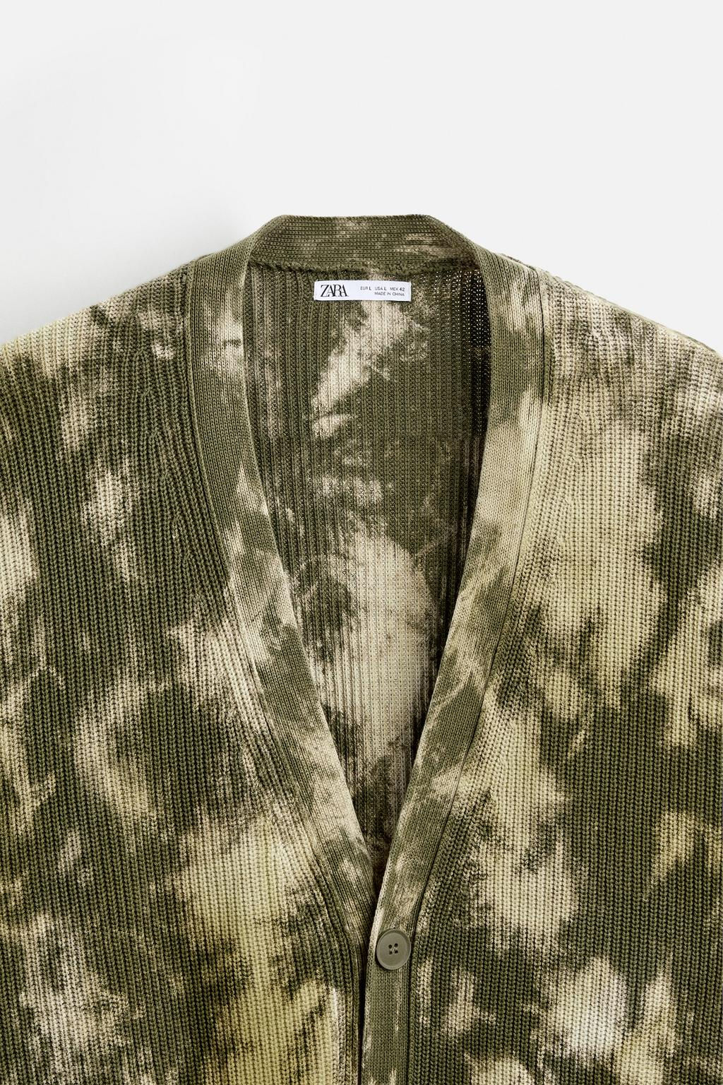 TIE-DYE PRINT CARDIGAN - Zara фото 9