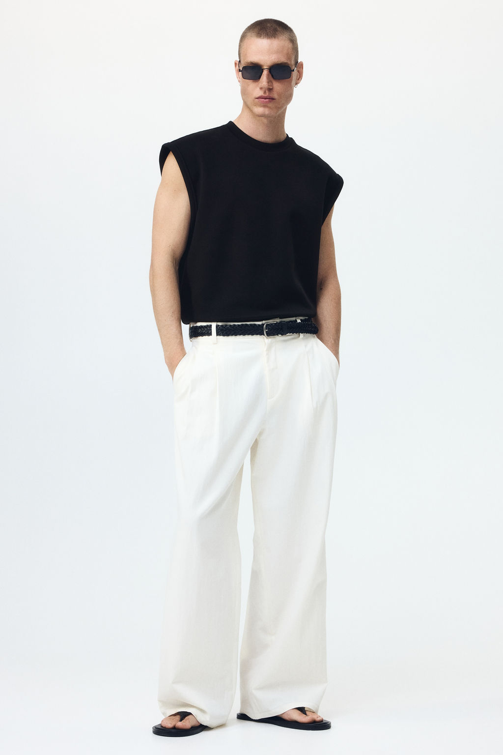 Camiseta sin mangas efecto neopreno Relaxed Fit - H&m фото 4
