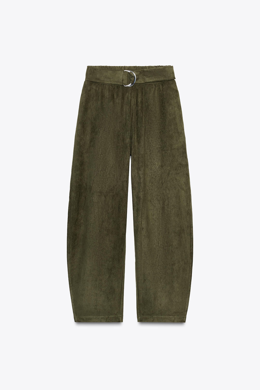 FAUX SUEDE BALLOON TROUSERS