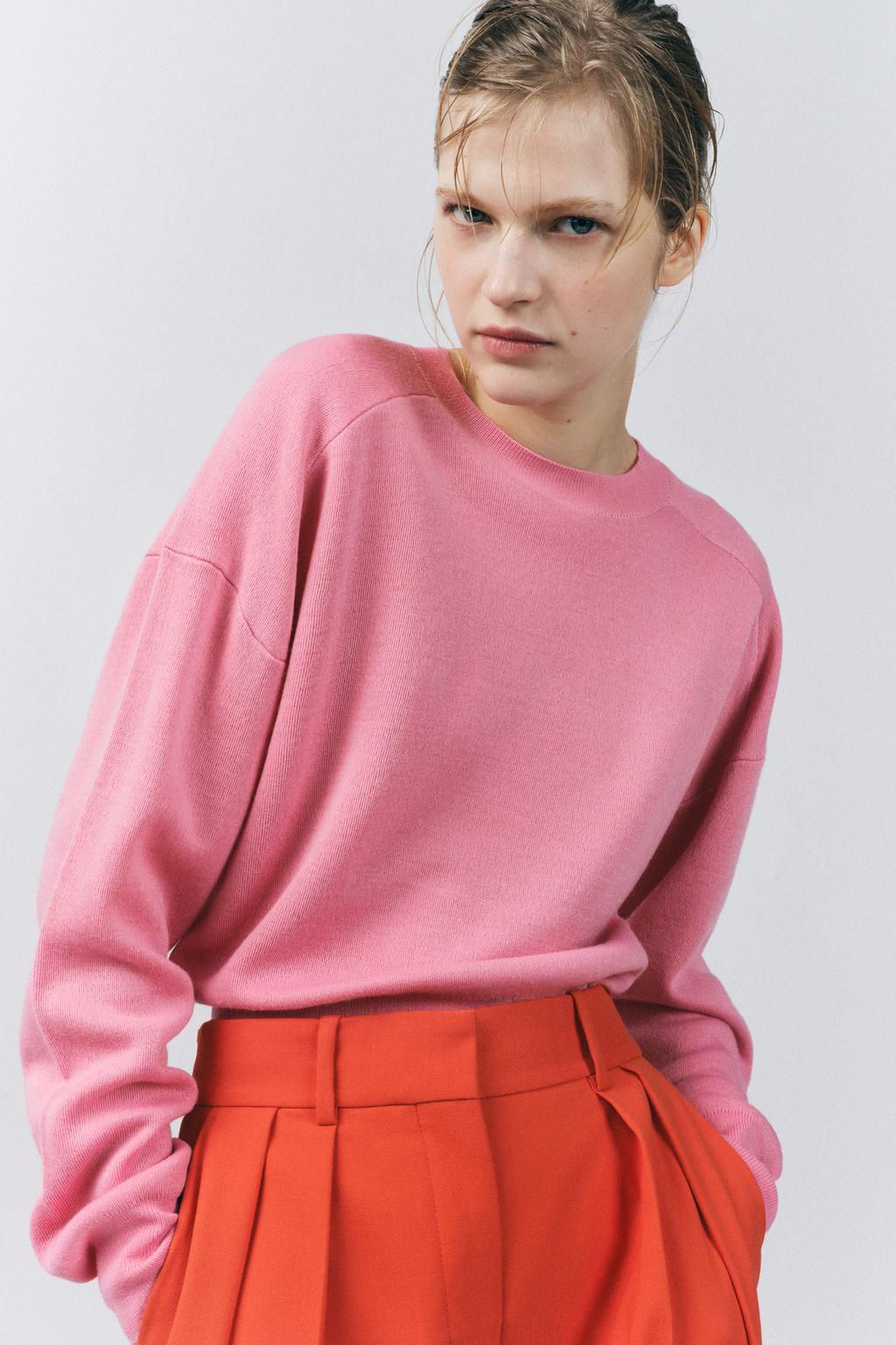 PLAIN KNIT WOOL SWEATER - Zara фото 2