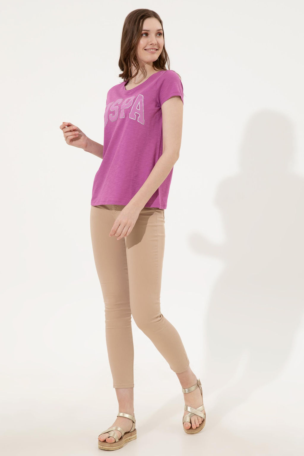 Kad_n Menek_e Bisiklet Yaka Ti__rt - U.s. polo assn фото 4