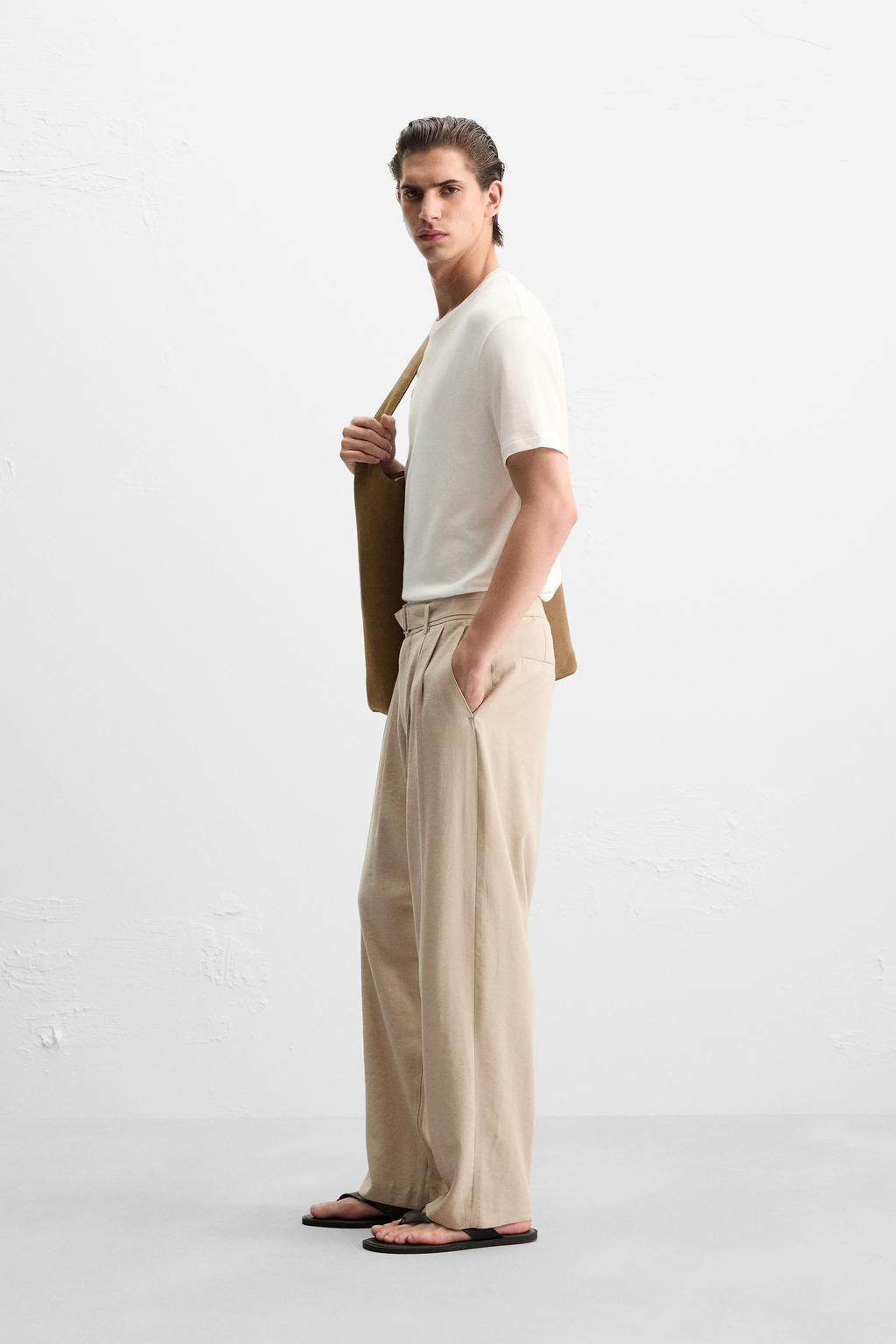 PLEATED TROUSERS WITH BELT - Zara фото 14