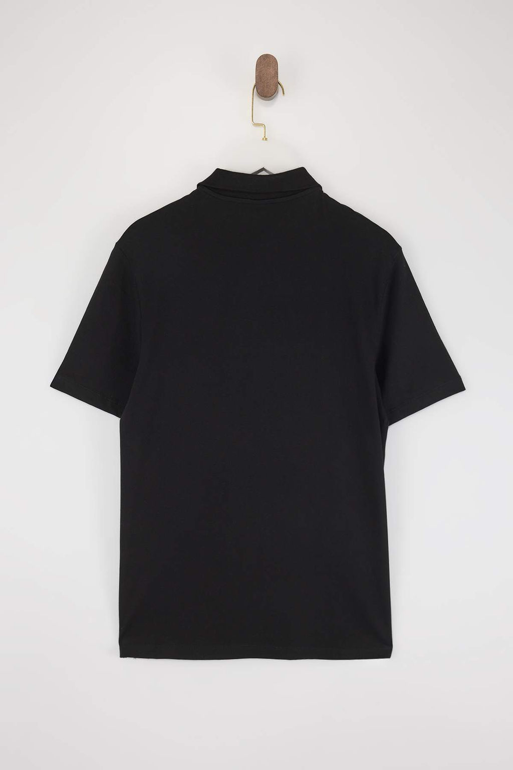 Siyah Regular/Normal Kesim Basic Esnek Nak?sl? Polo Yaka T-shirt TMNSS26PO00016