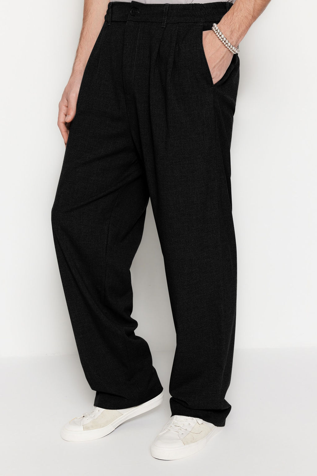 TRENDYOL MAN Siyah Wide Leg Bol Kumas Baggy Pantolon TMNSS23PL00039 - Trendyolmilla фото 15