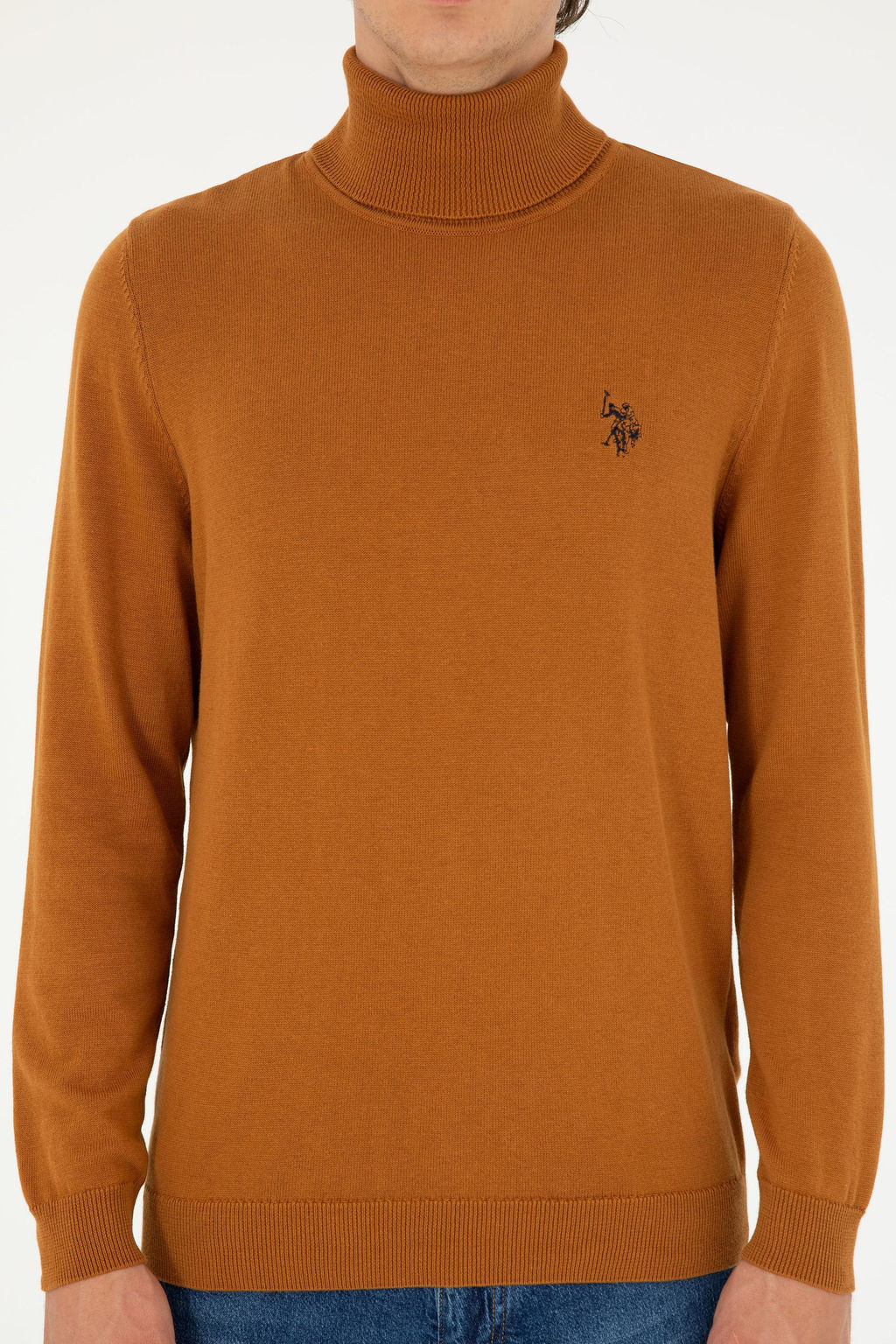 Мужской базовый свитер кокосового цвета - U.s. polo assn фото 6