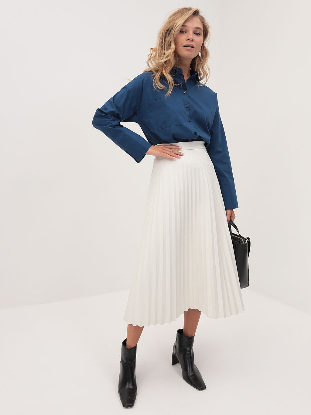 Блузка женская дл. рук. KATHARINA KROSS KK-B-0004V-т.синий  фото 6