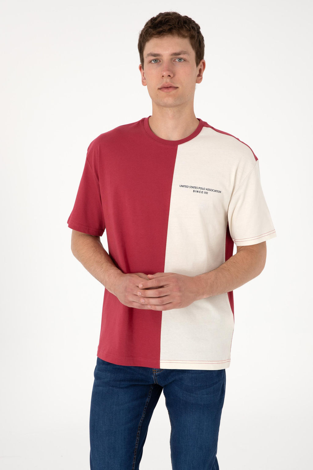 Erkek Comfort Fit Bisiklet Yaka Vi_ne Ti__rt Sepette S_rpriz _ndirim