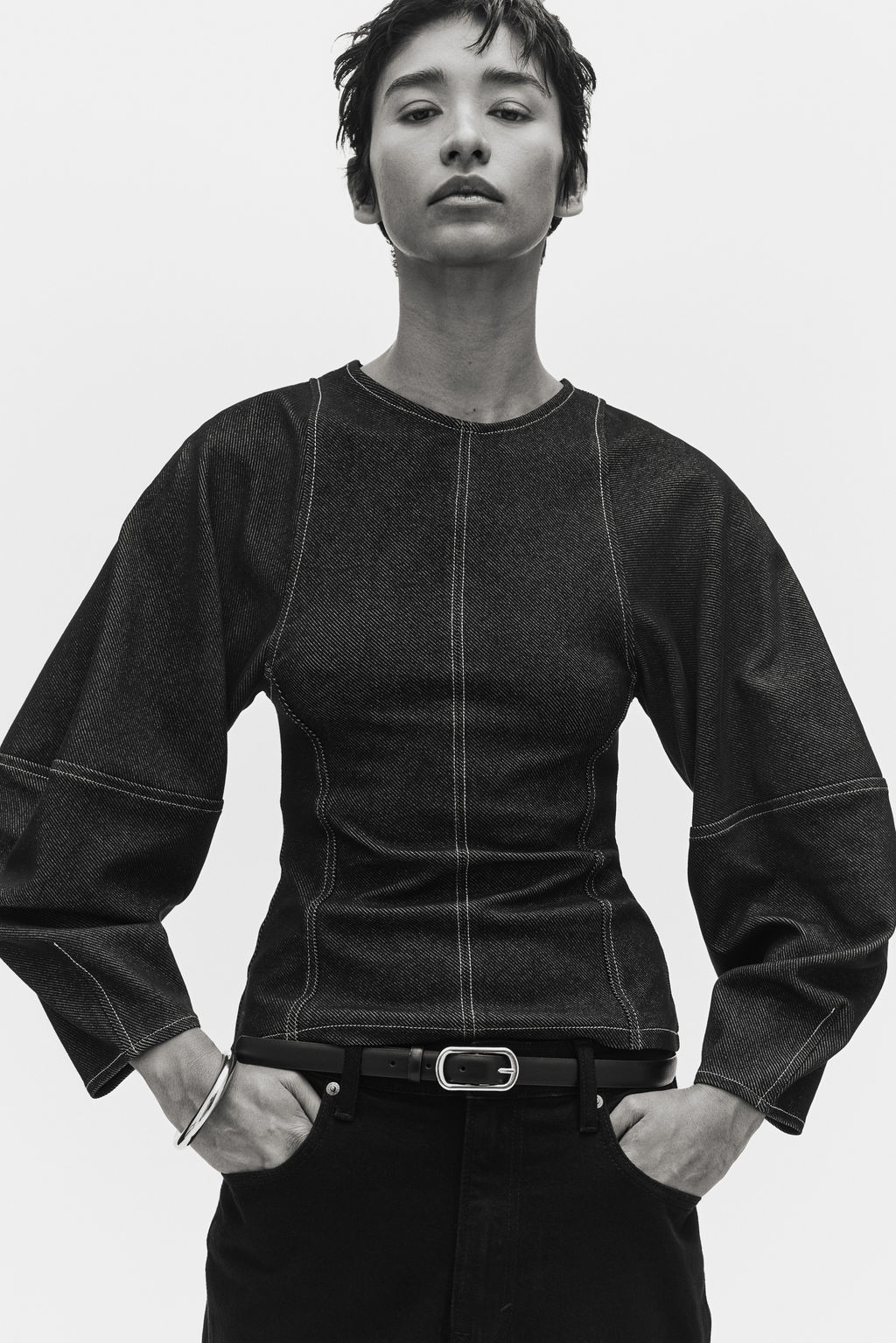 Top efecto denim - H&m фото 2