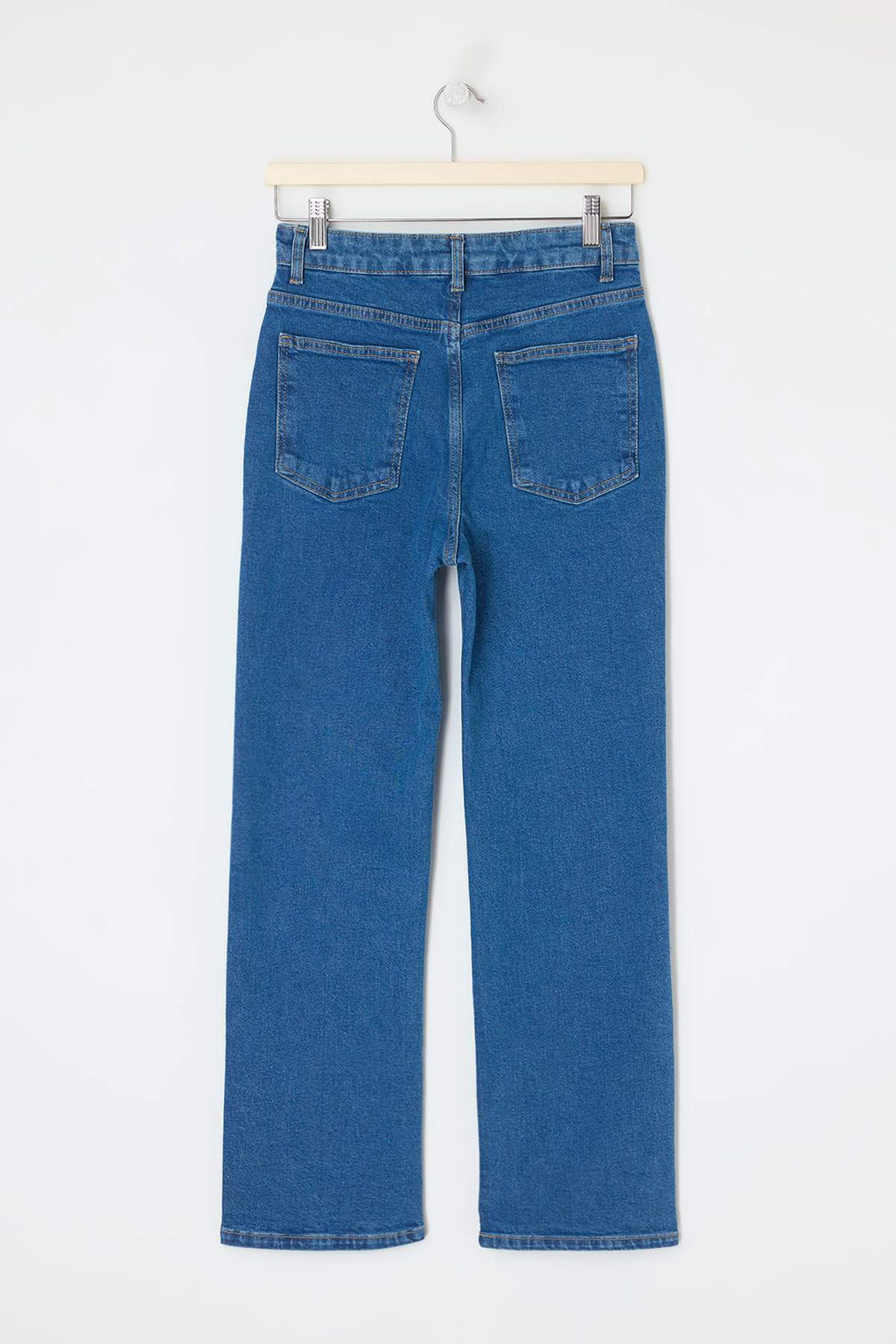 Mavi Yuksek Bel Orta Esnek Straight Duz Kesim Jeans TWOSS26JE00189 - Trendyolmilla фото 6