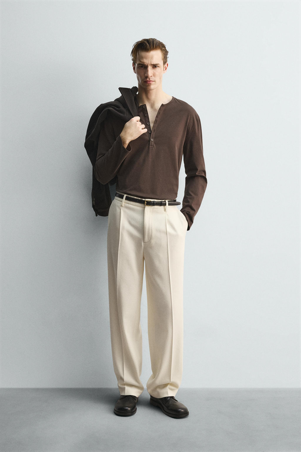 LIMITED EDITION FLANNEL PLEATED TROUSERS