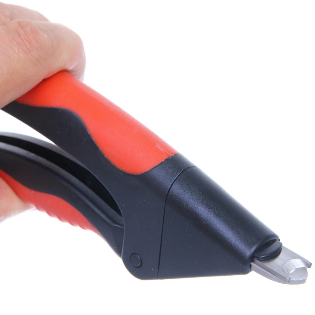 Когтерез - гильотина для животных "ПРОФФ - МОЙ БРО", прорезиненная ручка, цвет красный/черный, 8*16см