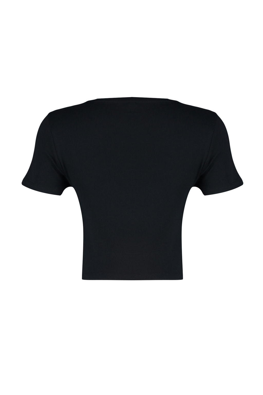 TRENDYOLMILLA Siyah %100 Pamuk Slogan Bask?l? Vucuda Oturan Crop Orme T-Shirt TWOSS24TS00213 фото 8