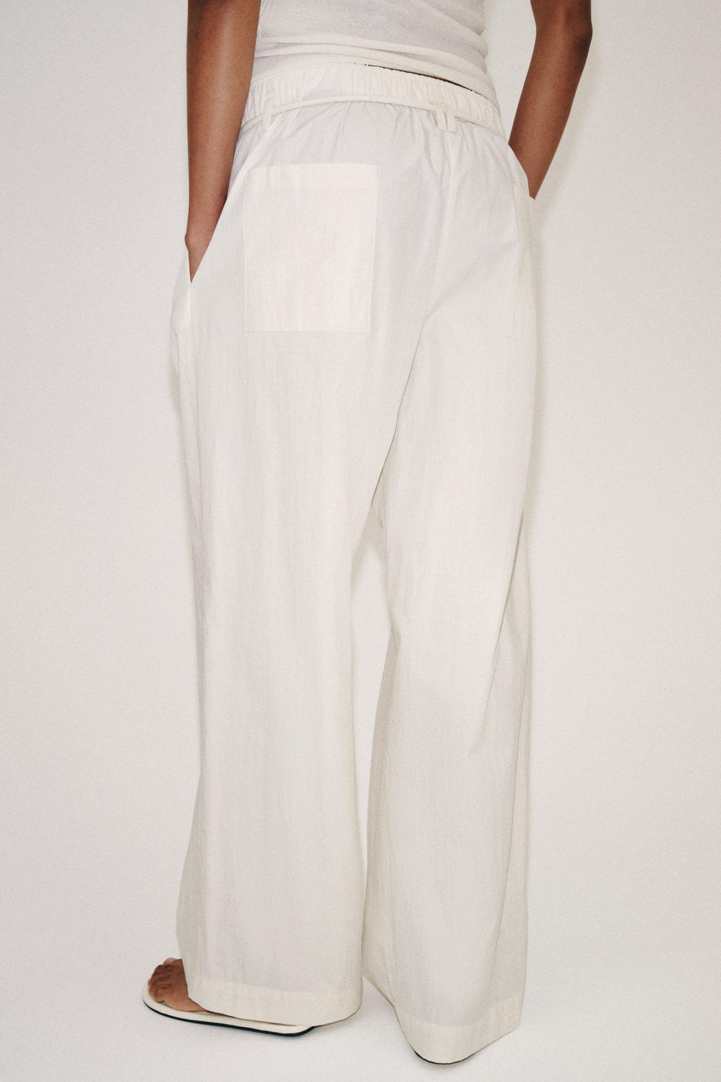 PANTAL?N POPEL?N ZW COLLECTION / Crudo - Zara фото 4