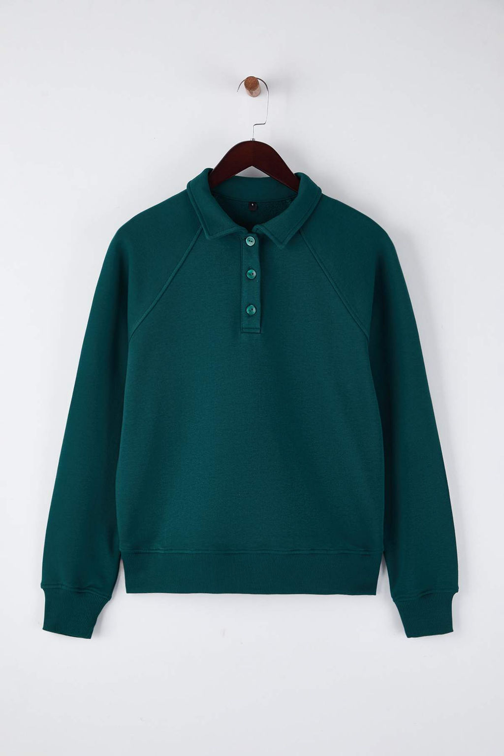 Petrol Premium Patl? Regular/Normal Kal?p Kal?n Ici Polarl? Orme Sweatshirt TWOAW26SW00208 - Trendyolmilla фото 5