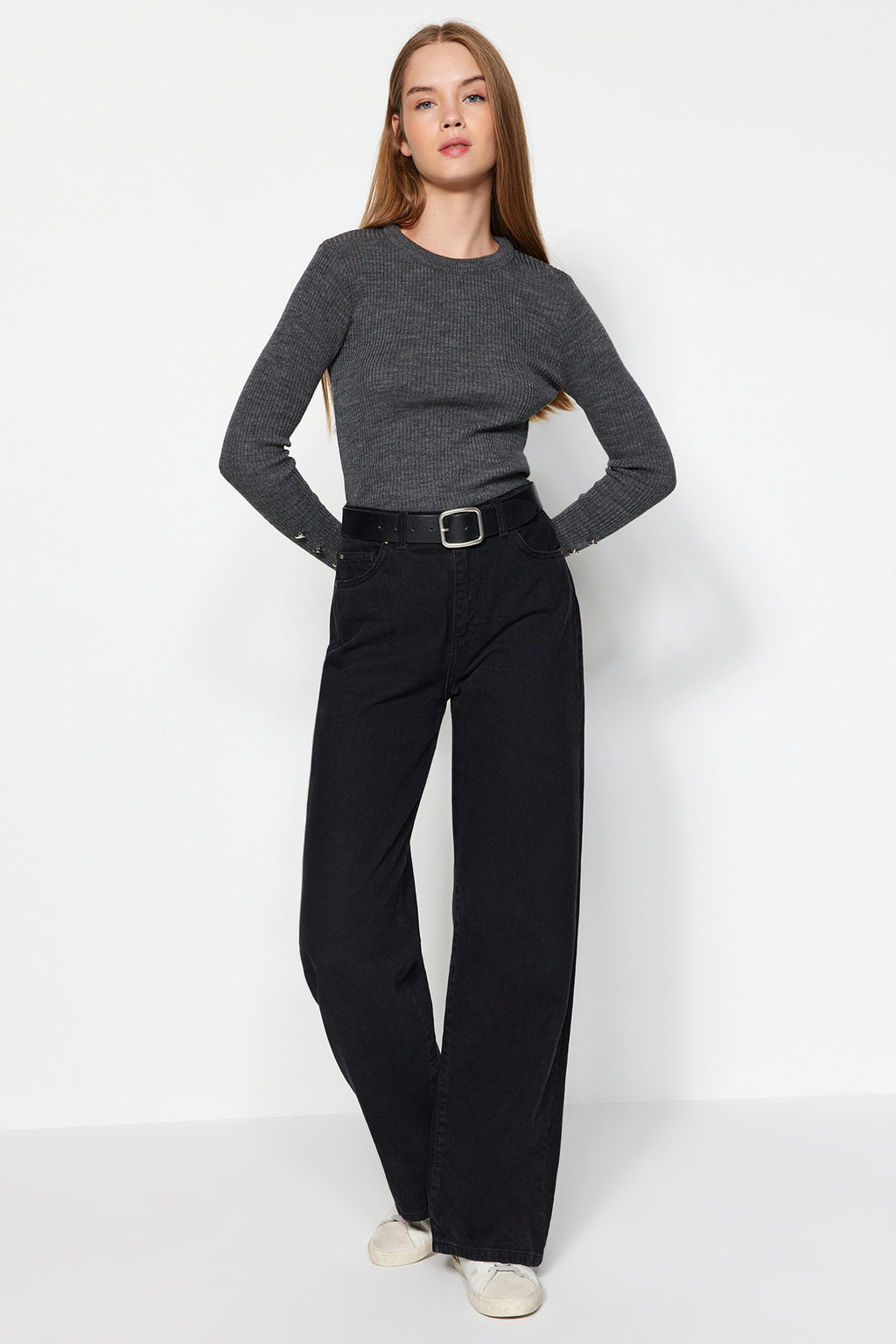 Tas Dugme Detayl? Triko Kazak TWOAW24KZ01207 - Trendyolmilla фото 9